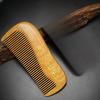 Green Sandalwood Carved Fine-Tooth Massage Comb