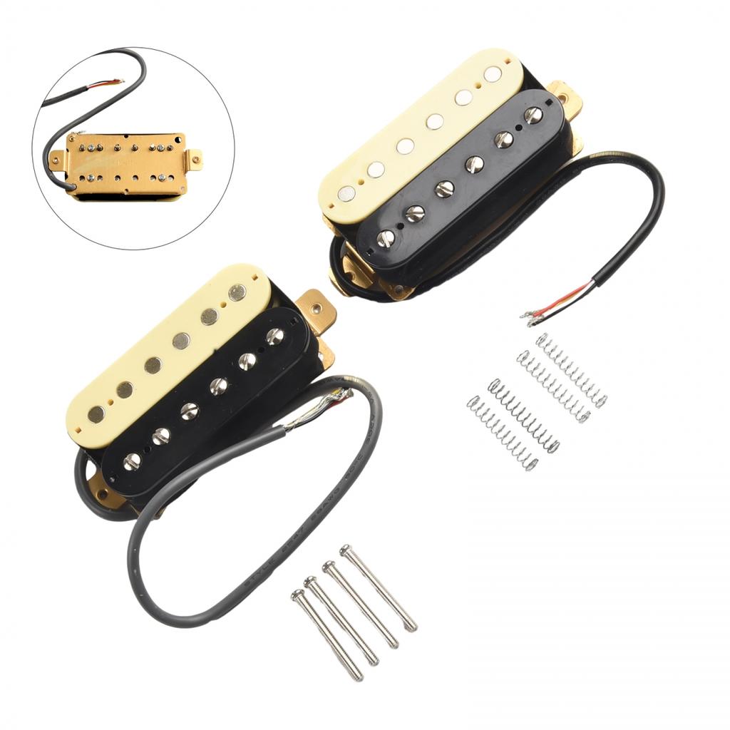 Doze Humbucker Dublu Bobină pentru Chitară Electrică Gât și Punte Culoare Zebră