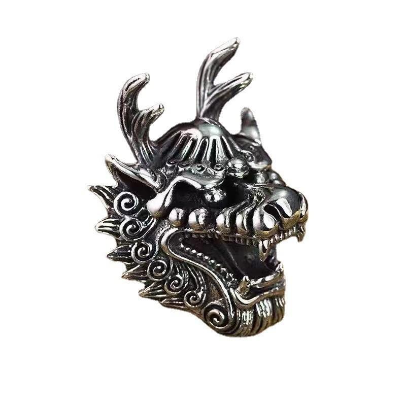 New Style Dragon Head Ring for Men with Domineering Dragon King Index Finger Open Design Ring