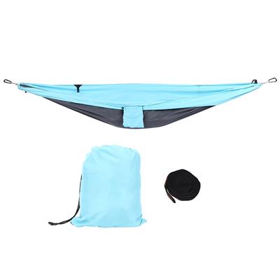 Hanging Chair Bed Dual Use Portable Hammock Swing for Camping Courtyard Corridor OutdoorBlue Gray