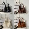 Retro Chic Tote Bag For Women Fashionable Large Capacity Casual Handbag In Black Brown White