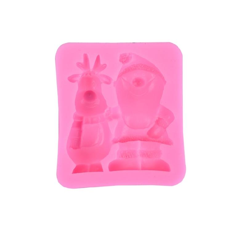 Santa Claus Elk Silicone Mold Fondant Mold Christmas Baking DIY Supplies 1