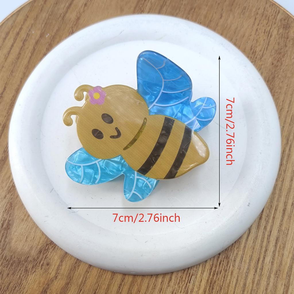 Kolorowe Akrylowe Spinki do Włosów w Kształcie Biedronki, Pszczoły, Klips Chwytający, Urocze Kreatywne Spinki Rekinowe, Zabawne Unikalne Akcesoria do Włosów dla Kobiet