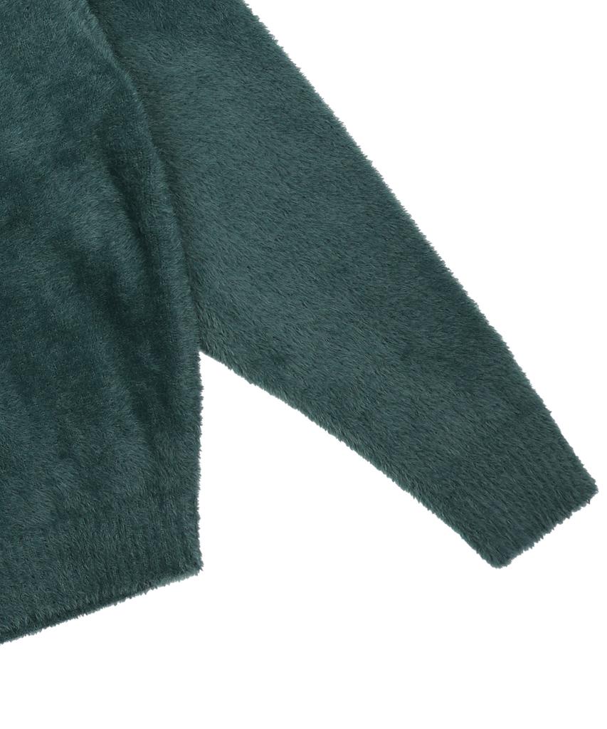 GLACK Gnt066 Laffin Hairy Pullover Knit (Green)