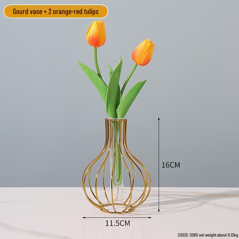 Minimalist Transparent Glass Vase for Creative Flower Arrangements In Living or Dining Rooms