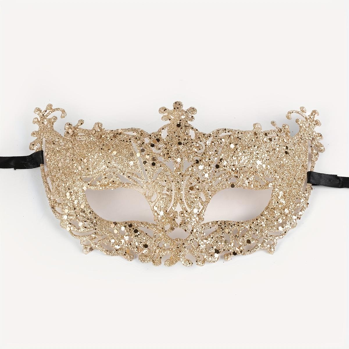 

2pcs Elegant Venetian Mask,Hollow Half Face Design,Glitter Decoration,Plastic Material,Suitable for Holiday Parties and Cosplay