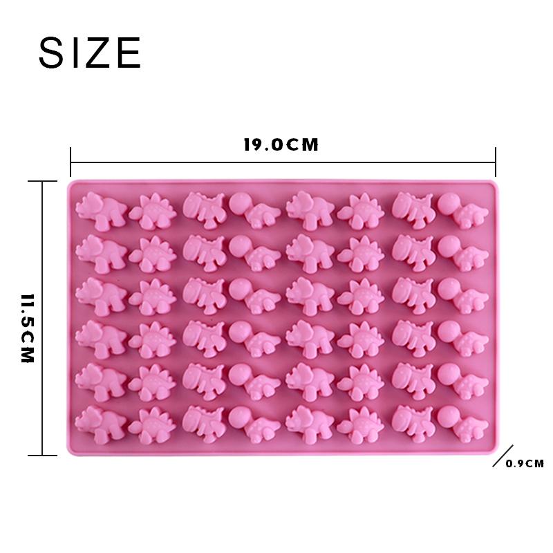 Forma do czekoladek z dinozaurami 48-gniazdowa Silikonowa forma do cukierków w kształcie muszli dinozaura z zakraplaczem DIY Urocza tacka na kostki lodu Forma do cukierków QQ Fondant