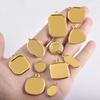 6Pcs Blank Settings Cabochon Pendants Round Rectangle Square Charm Stainless Steel Charms For Jewelry Making Bulk Diy Necklaces