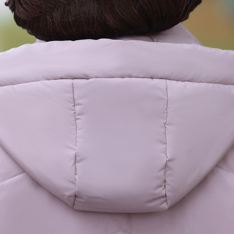 Middle Age Women's Down Coats Winter Vintage Prakas Hooded Plus Size Elegant Thick Warm Puffer Jackets Woman  Outerwears