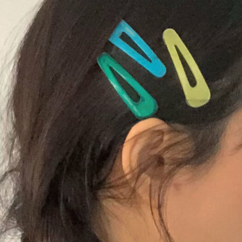 

objet213 Маленькая винтажная заколка для волос Green Mood 4. Vintage Sky Blue