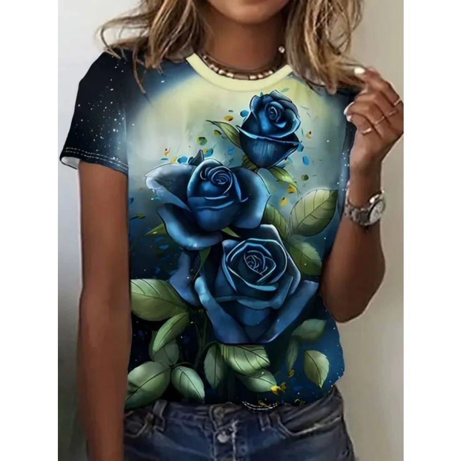 

Summer casual fashion women s abstract night sky cat 3D printed short sleeved T-shirt women s elegant art top T-shirt 6XL синій