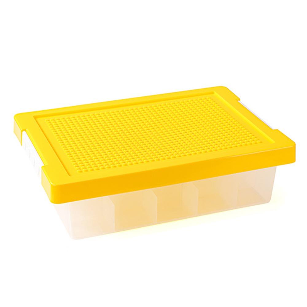 2 Layers Building Blocks Storage Box Removable Cover Particle Holder  for Kids