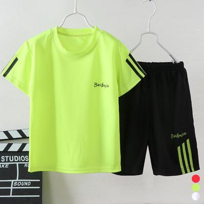Kids Boys Summer Sweatsuit T Shirt Shorts Set Zestaw w paski 2 szt. Stroje