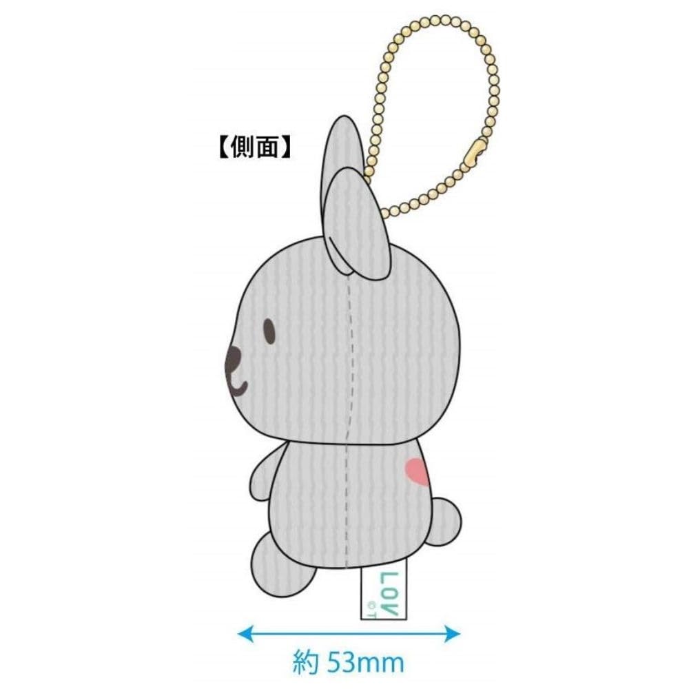 K Company Rappy Corduroy Series Ball Chain Mascot Smile H105 X W51 X D53mm LP-BC-SM