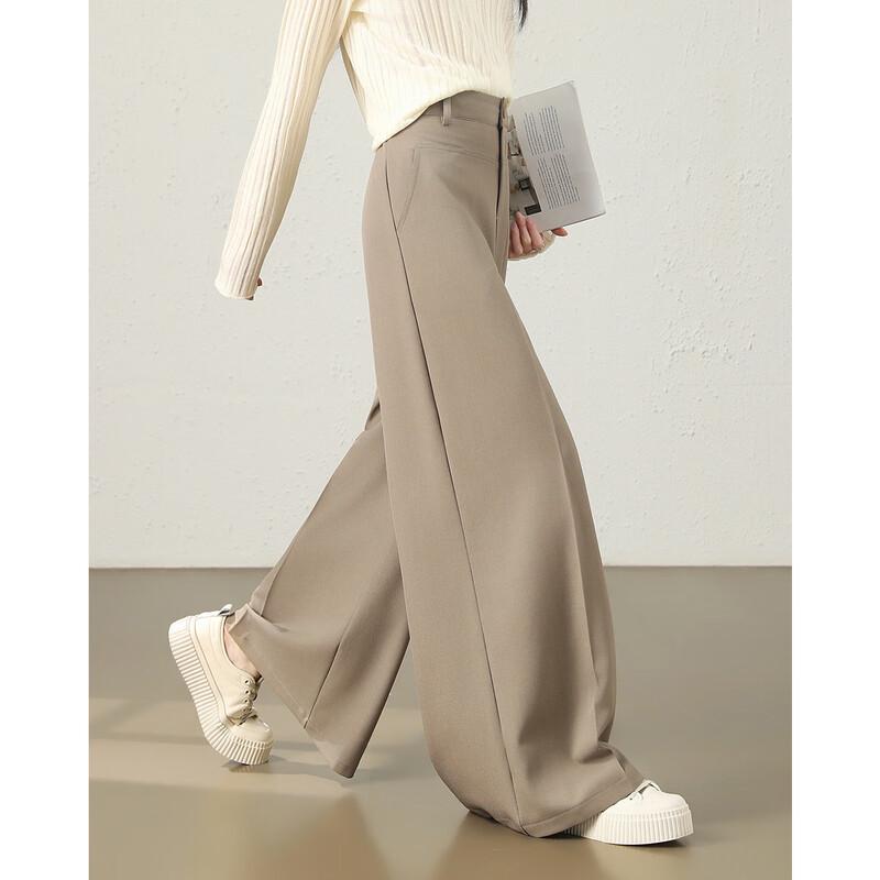 TERRE BLEUE Women's Loose Fit Straight-Leg Casual Pants