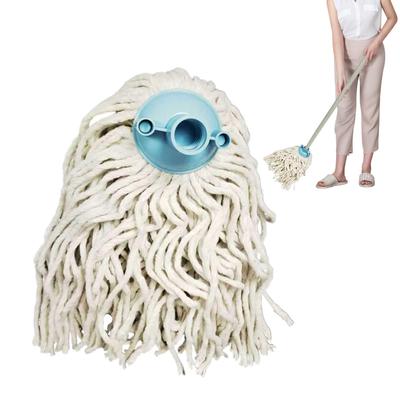 Cotton String Mop Head Reusable Tight Fit Replacement Heavy Duty Stain Removal Tool For Home Kitchen Bedroom Dorm Apartment