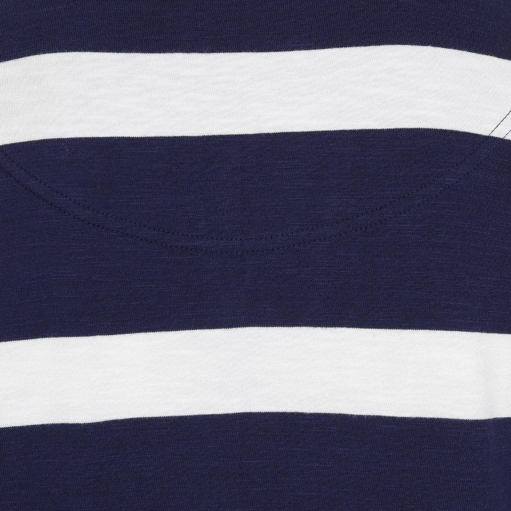 Lazy Jacks Mens Striped Long-Sleeved Rugby Polo Shirt