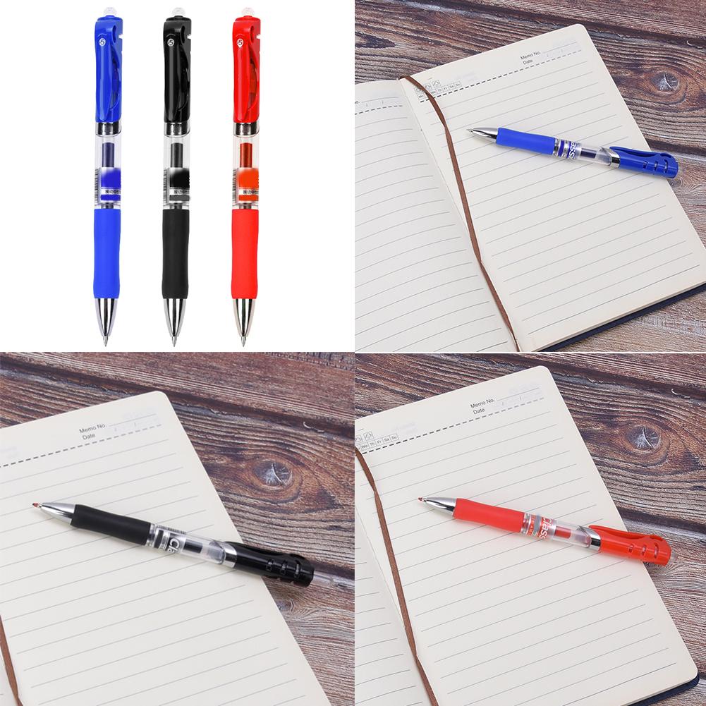 12 ks kuličkové pero protiskluzová měkká gumová rukojeť plastový stiskací typ školní kancelářské papírnictví 0,5m