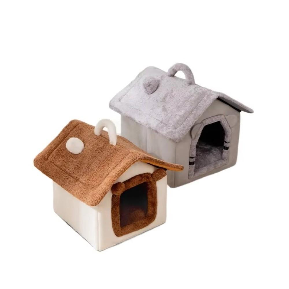Comfortable Warm Soft Pet Warm House Thickened Detachable Cat And Dog House Removable Washable Pet Bed Winter