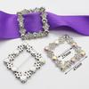 New 45X45MM 2Pcs Fashion Square Crystal Rhinestone Buckles Wedding Invitation Card Decoration DIY Hair Accessories