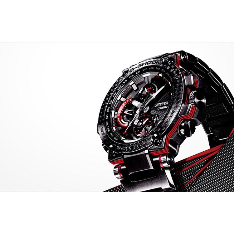 Seria G-Shock MTG Structură de protecție Conexiune Bluetooth Mișcare Quartz Solară Curea din Rășină Ceasuri pentru Bărbați Negru MTG-B1000XBD-1APR