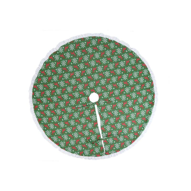 

WTEMPO Зимний коврик под елку для дома, вечеринки, юбка для елки с принтом, праздничные украшения для дома, улицы, для мероприятий 1pc зелёный
