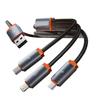 Toocki 3-in-1 Charging Cable for Samsung, Huawei, Apple 14/13 - Multi-Device Data and Charging Cable.