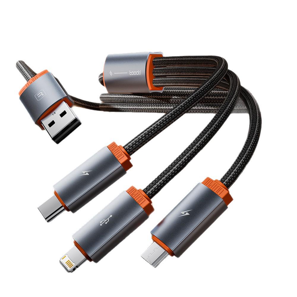 Toocki 3-in-1 Charging Cable for Samsung, Huawei, Apple 14/13 - Multi-Device Data and Charging Cable.