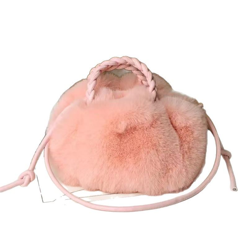 2025 Soft Plush Cloud Pumpkin Bag - Versatile Drawstring Crossbody Handbag