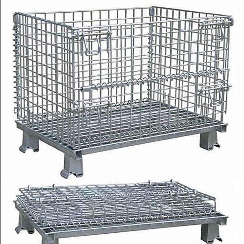 Tianjin Folding Storage Cage with Wheels - Iron Frame Logistics Trolley & Express Sorting Box