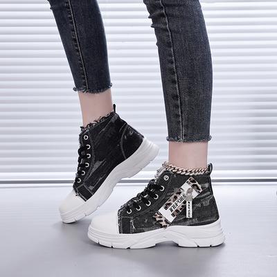 Trampki w stylu westernowym z płótna, z okrągłym noskiem, gumową osłoną palców, damskie, modne, do codziennego użytku, na zewnątrz, sportowe, rekreacyjne