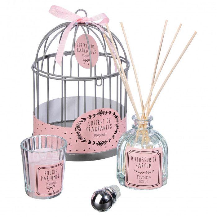 Coffret cage avec diffuseur et bougie "Instants volés" Atmosphera