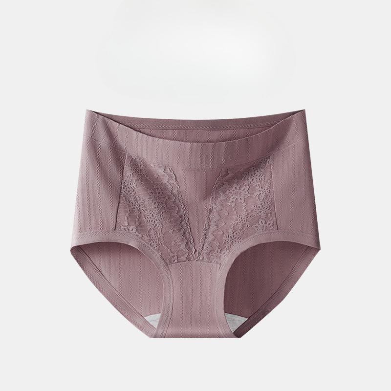 Plus Size Ladies Spring and Summer New Pure Cotton 10A Antibacterial Extension Crotch High Waist Briefs