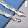 925 Sterling Silver 10mm Side Snake Chain Bracelet Fashionable Wedding Jewelry