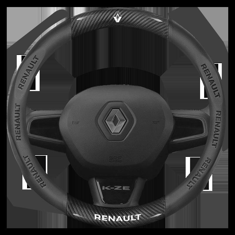 For Renault 2026 New Hub Caps Carbon Fiber Car Steering Wheel Cover For Renault Scenic Clio Laguna 2 3 4 5 Kangoo Fluence Megane