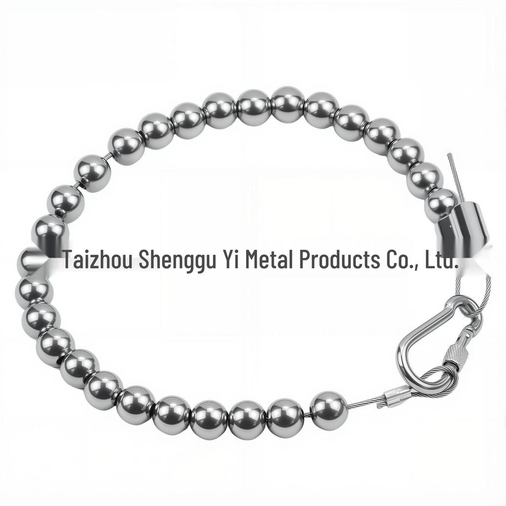 Cross-border 304 Stainless Steel Flagpole Bead Chain Ring