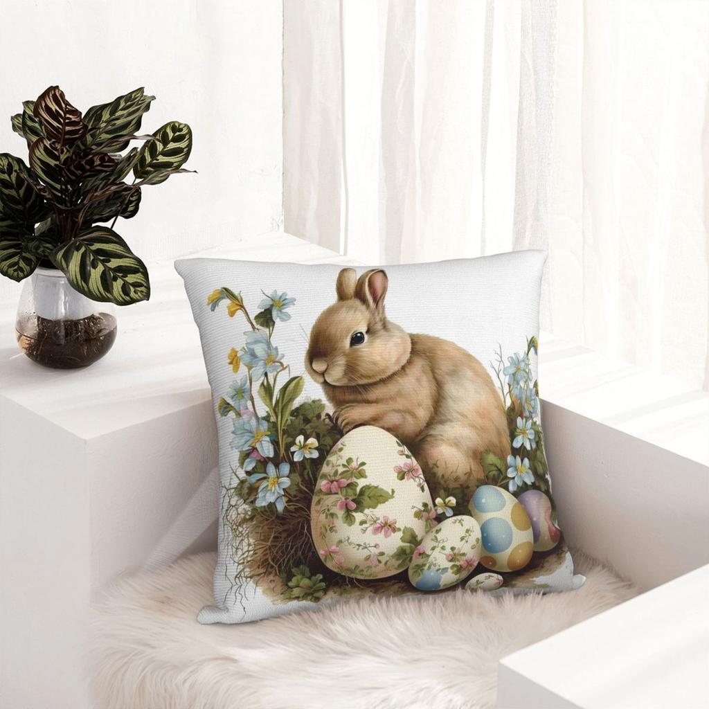 Easter Rabbit Egg Pillow Cover Cute Animal Fashion Pillow Case For Sofa Bedroom Home Decor Cushion Cover Soft Pillowcases Gift