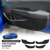 Door Anti-kick Pad For Hyundai ELANTRA  2017 2018   LHD RHD Car Leather Carbon Mat Trim Accessories