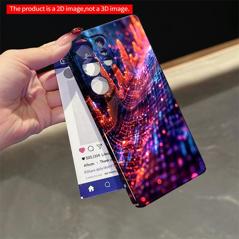 2DFlat Samsung Phone Case Neon City Lights Digital Art Phone Case Applicable To Galaxy S22 S23 S24 S25ULTRA S26 A12 A13 A14 A15 A16