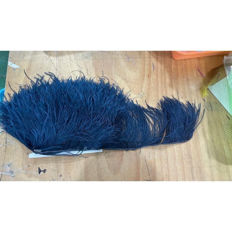 FeatherHigh Quality Ostrich Feather Trim Fringe Natural Ostrich Feather Ribbon Trimming for Party Dress Sewing Wedding Accessories 1 M