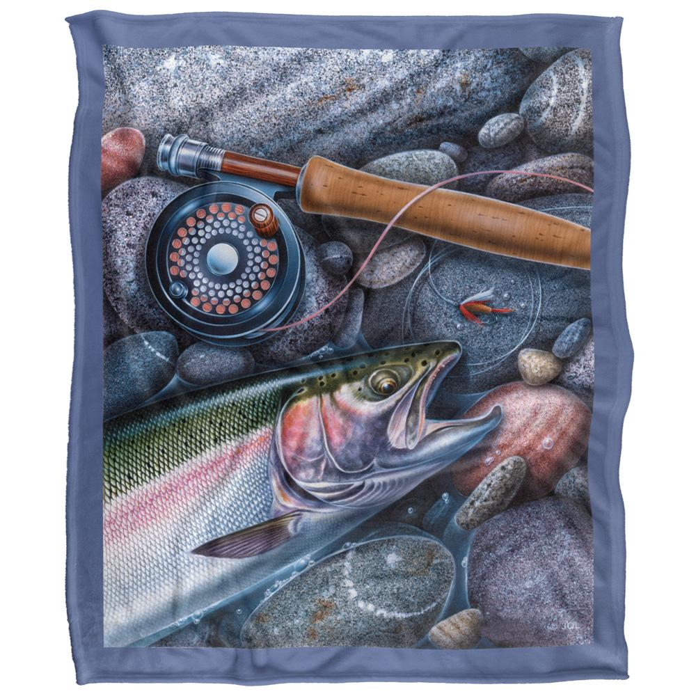 JQ Licensing Silky Trout Fishing Supersoft Blanket