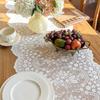 Vintage Spitzentischdecke Französisch Romantisch Weiß Tischläufer Zuhause Restaurant Festival Esstisch Hochzeitsfeier Dekoration