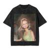 Distressed Doll Face Graphic Print Funny Meme Harajuku Fashion Tshirt Women Men Vintage Washed Oversized Top Cotton Summer Tees