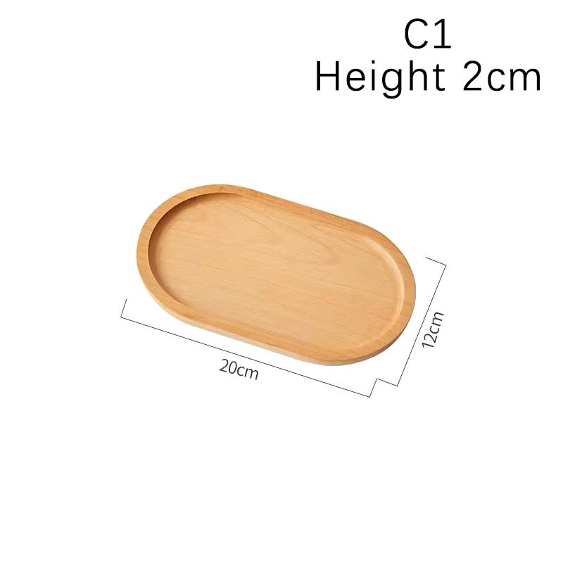 High Quality Wooden Serving Tray Walnut Coffee Tray Saucer Tea Dessert Sushi Fruit Plate Storage Pallet Kitchen Accessories