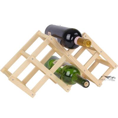 Wooden Red Wine Rack 3/6/10 Bottle Mount Kitchen Holders Exhibition Organizer Barware