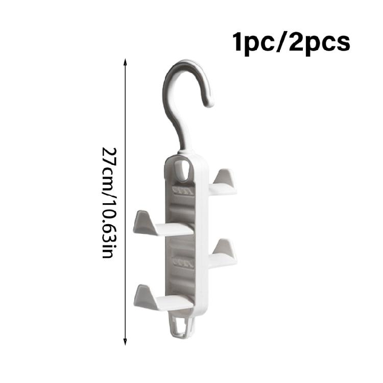 Durable Plastic Materials Hanging Hook Versatile Clothes Rack Organizers with Multiple Hanger for Home and Closet Use