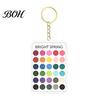 Makeup Color Guide 2Pcs Palette Keychain Pendant, Clear Acrylic Season Analysis Swatches Wardrobe Matcher Keychain, Card, Gifts for Fashion