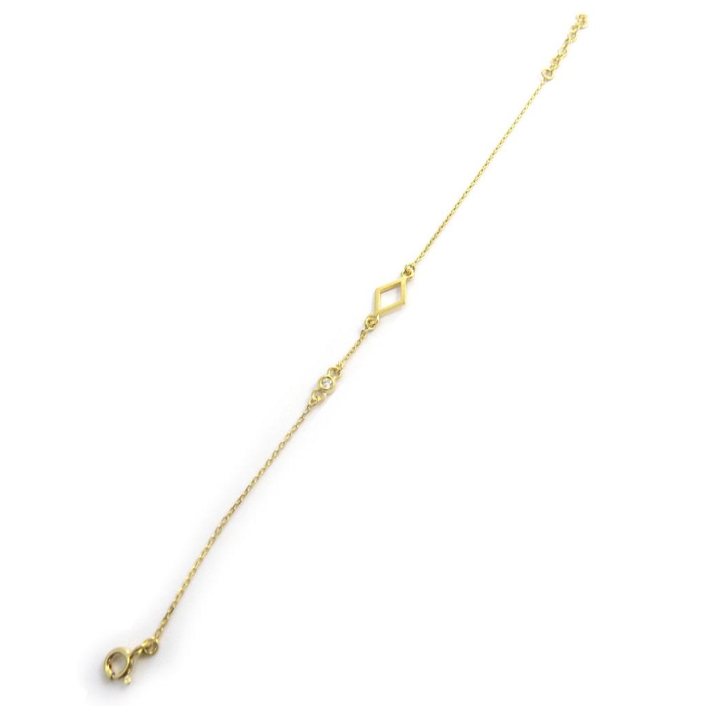 Les Trésors De Lily [N2835] - Gold-plated Bracelet 'Jeux De Cartes' White Gold (tiles) - 12x8 Mm