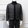 Men's Plus Size Lightweight Round Neck Down Jacket, XL, for Middle-Aged and Elderly, Comfort Fit.