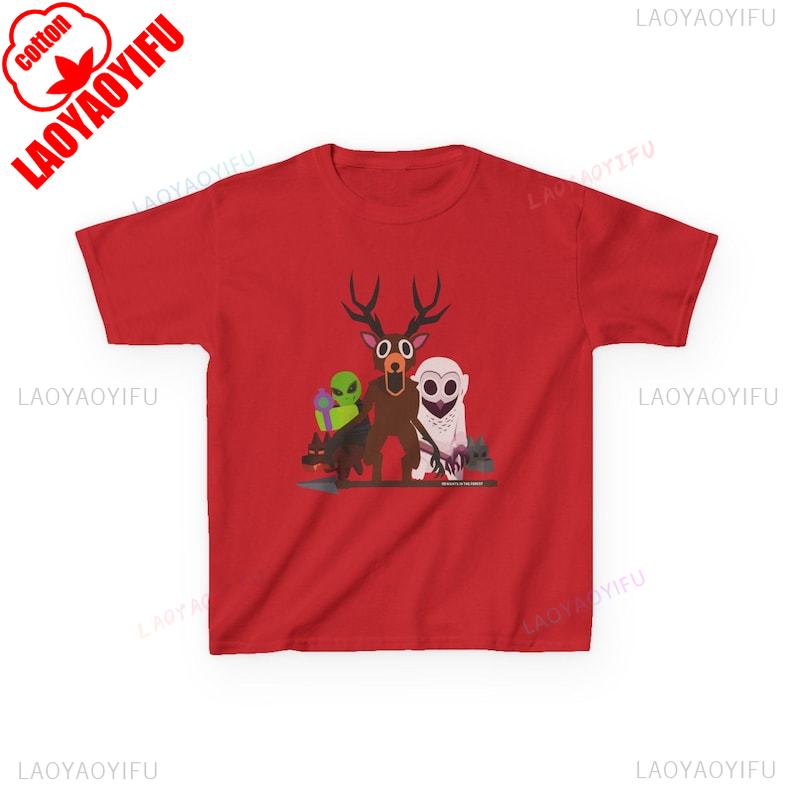 99 Nächte im Wald Inspiriertes Hirsch Eule und Alien Lustiges Spiel T-Shirt Perfekt für Naturliebhaber Geburtstagsgeschenke Halloween Spaß Oberteile